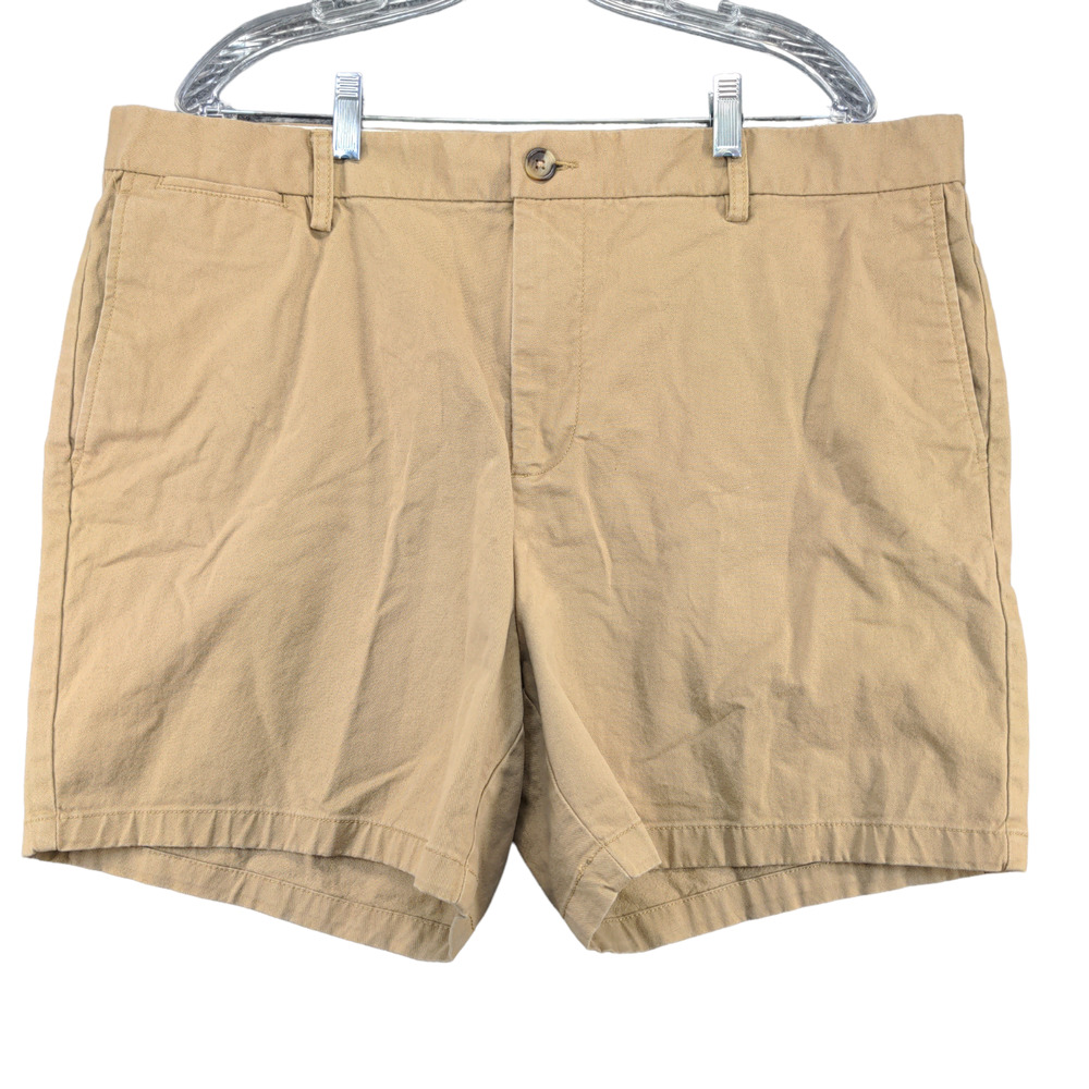 OId Navy Mens Ultimate Slim Chino Shorts Tan Size 40 Slash Pockets